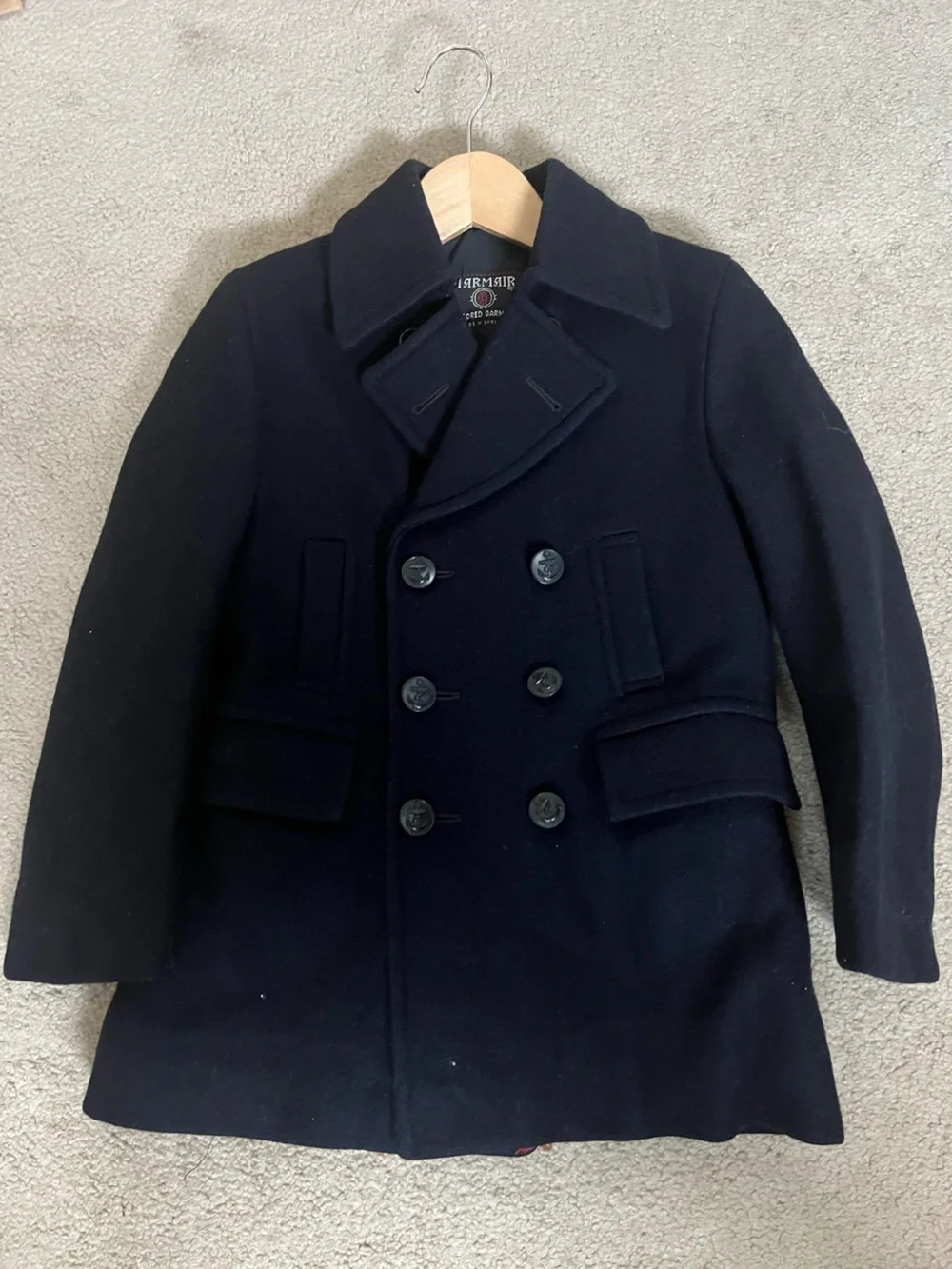 New Vintage Marmair England Boys Wool Double Breasted Wool Coat